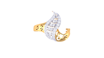 Lumiere Heartleaf Harmony Ring In Rose Gold – 0.36 Ct Brillent Cut Diamonds