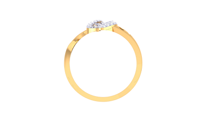 Lumiere Heartleaf Harmony Ring In Rose Gold – 0.36 Ct Brillent Cut Diamonds