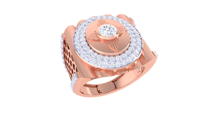 Lumière Orbital Radiance – 1.25 Ct Round Diamond Gold Ring
