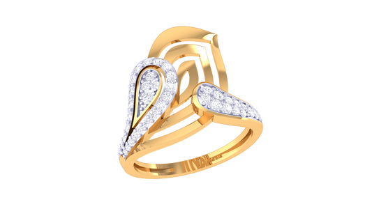Lumiere Teardrop Serenade Rose Gold Ring – 0.76 Ct Brilliant Cut Diamonds