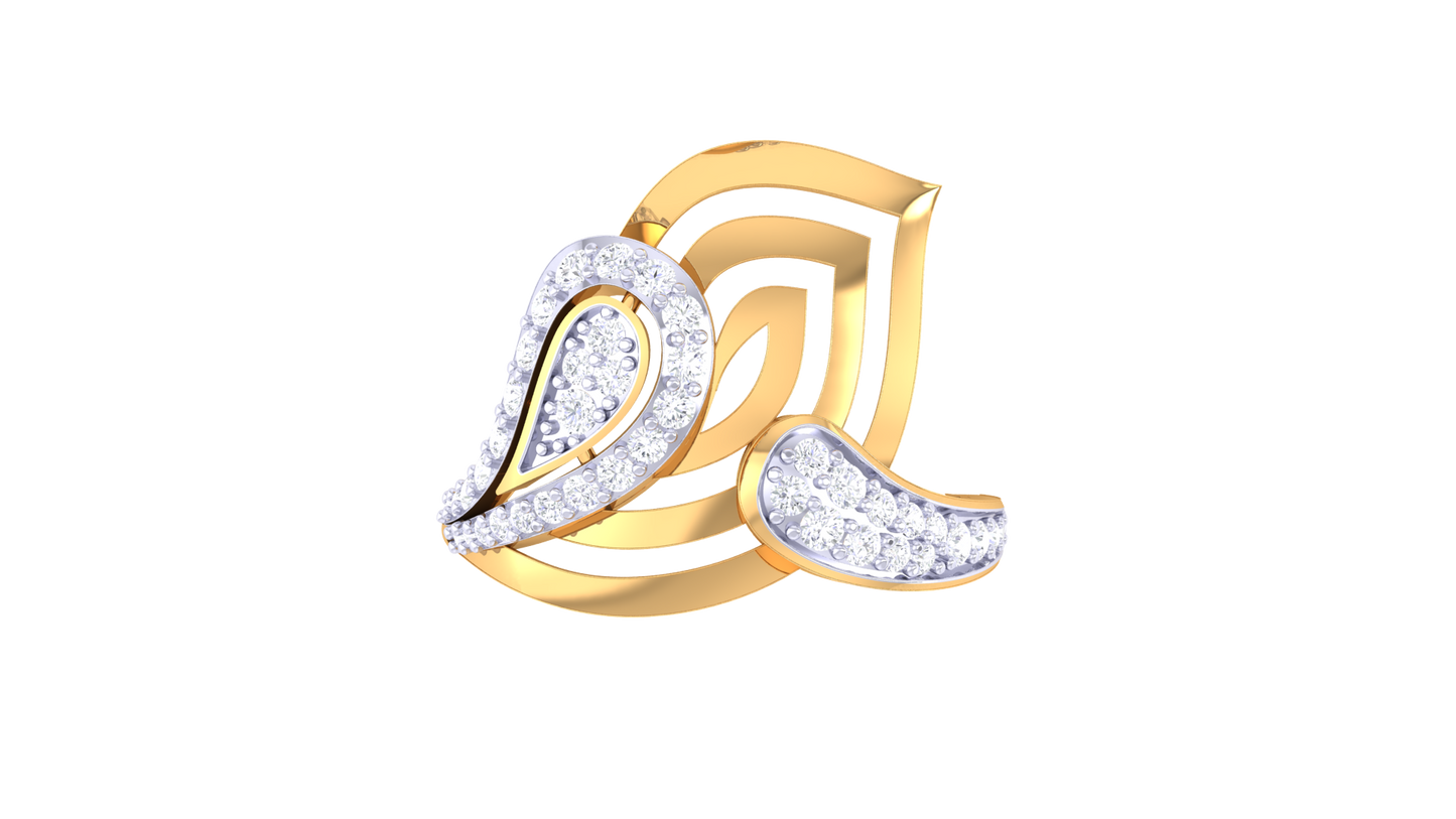 Lumiere Teardrop Serenade Rose Gold Ring – 0.76 Ct Brilliant Cut Diamonds