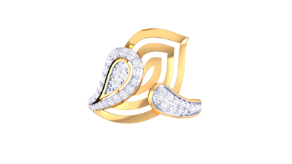 Lumiere Teardrop Serenade Rose Gold Ring – 0.76 Ct Brilliant Cut Diamonds