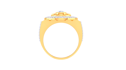 Lumière Orbital Radiance – 1.25 Ct Round Diamond Gold Ring