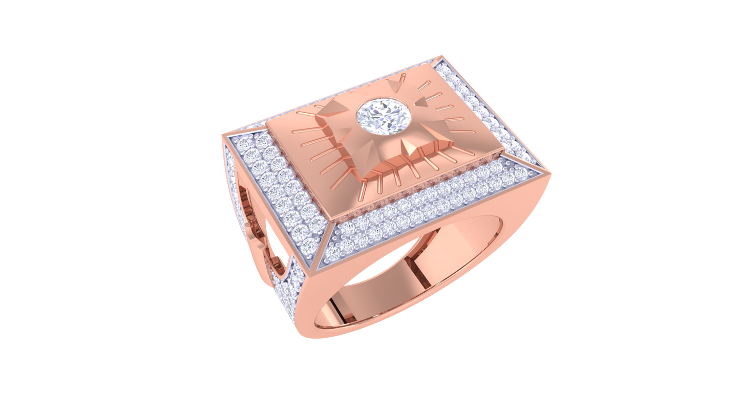 Artisan Paragon Soleil – 1.47 Ct Round Diamond Gold Ring