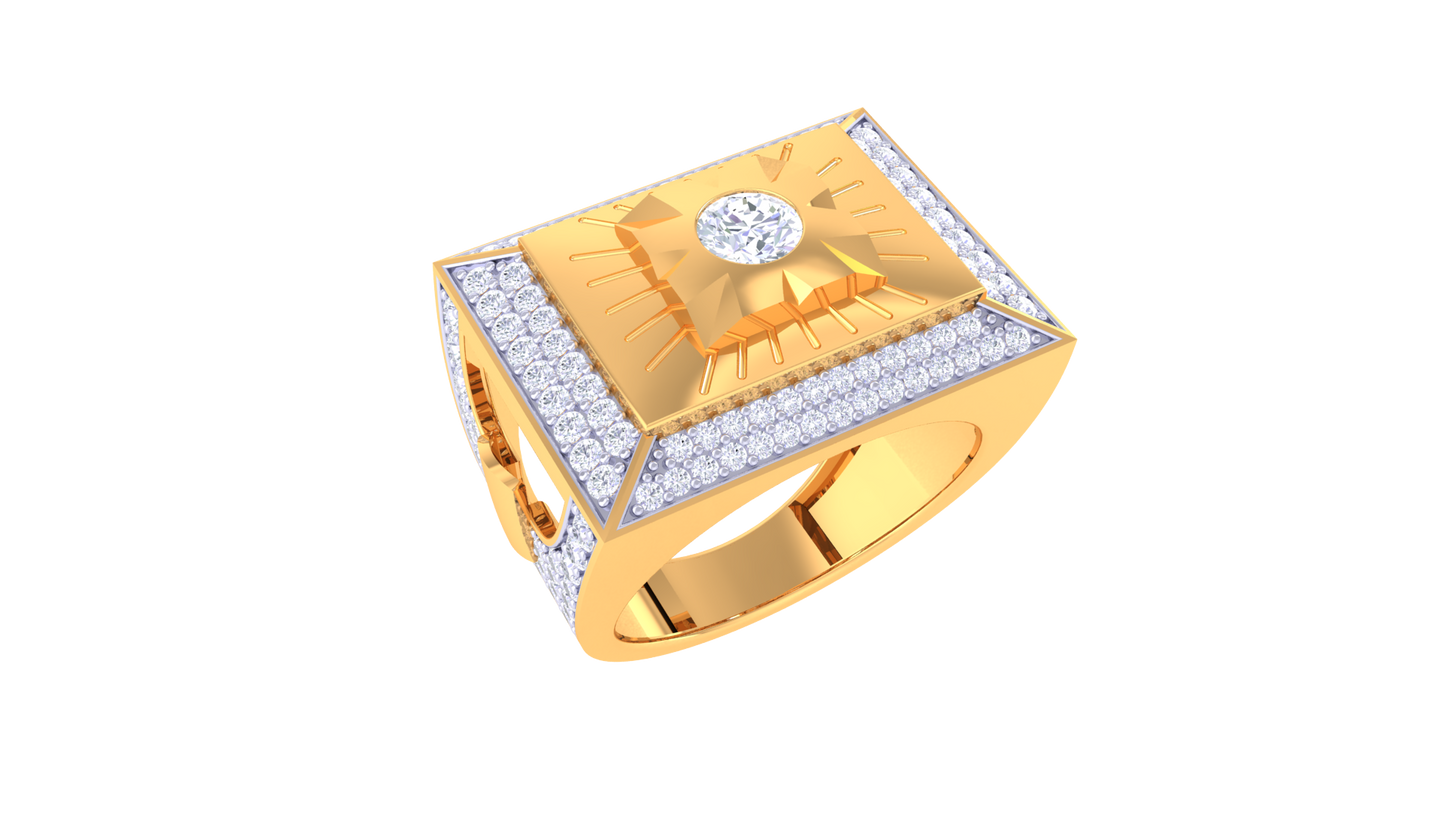 Artisan Paragon Soleil – 1.47 Ct Round Diamond Gold Ring