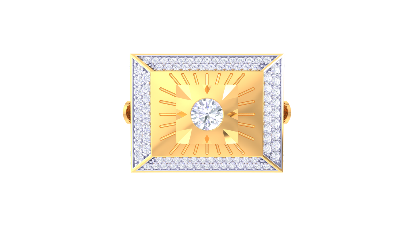 Artisan Paragon Soleil – 1.47 Ct Round Diamond Gold Ring