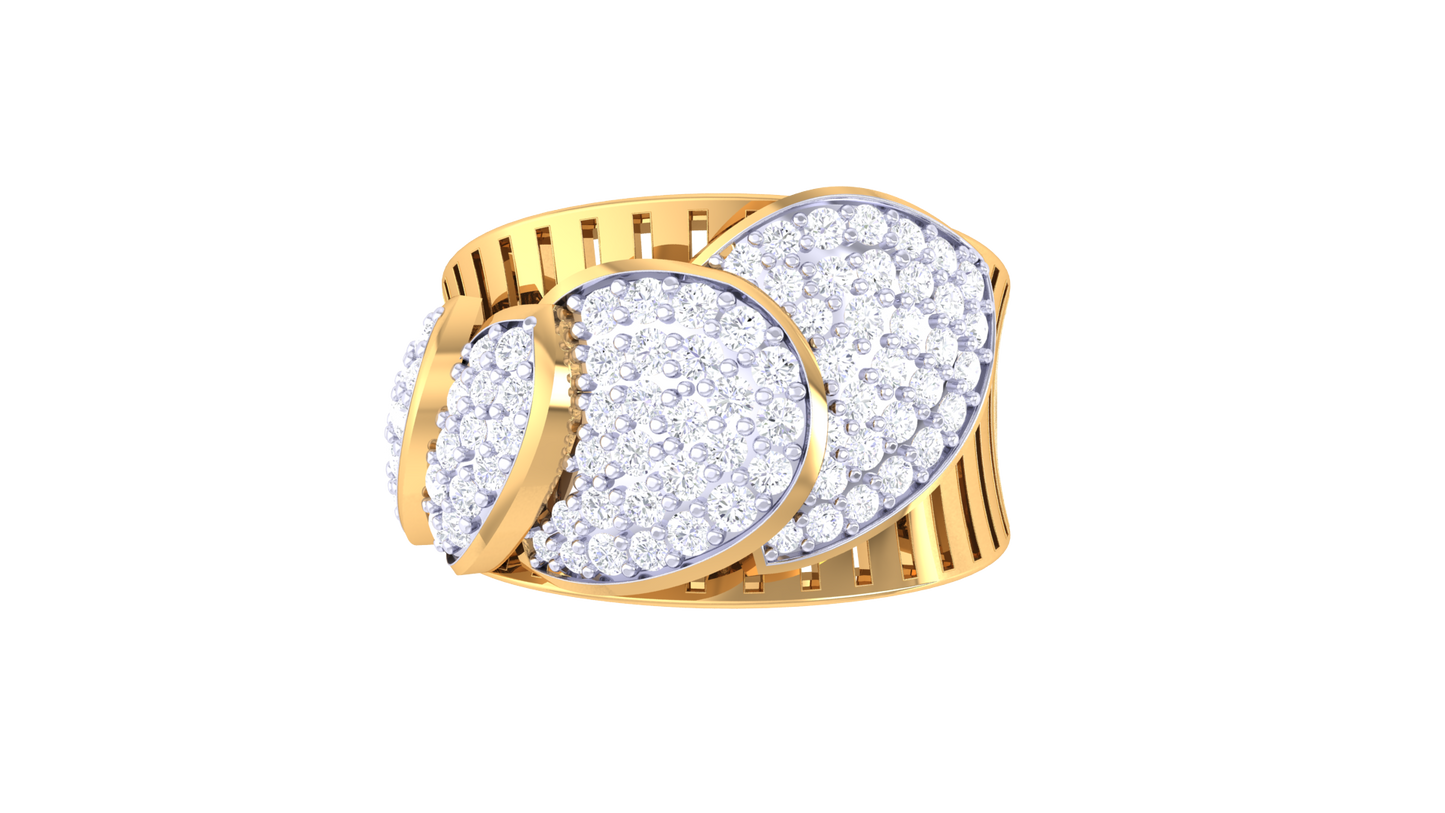 Eclat Fleuron Flora Glimmer Rose Gold Ring – 0.54 Ct Brilliant Cut Diamonds