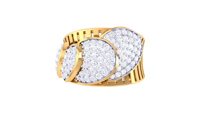 Eclat Fleuron Flora Glimmer Rose Gold Ring – 0.54 Ct Brilliant Cut Diamonds