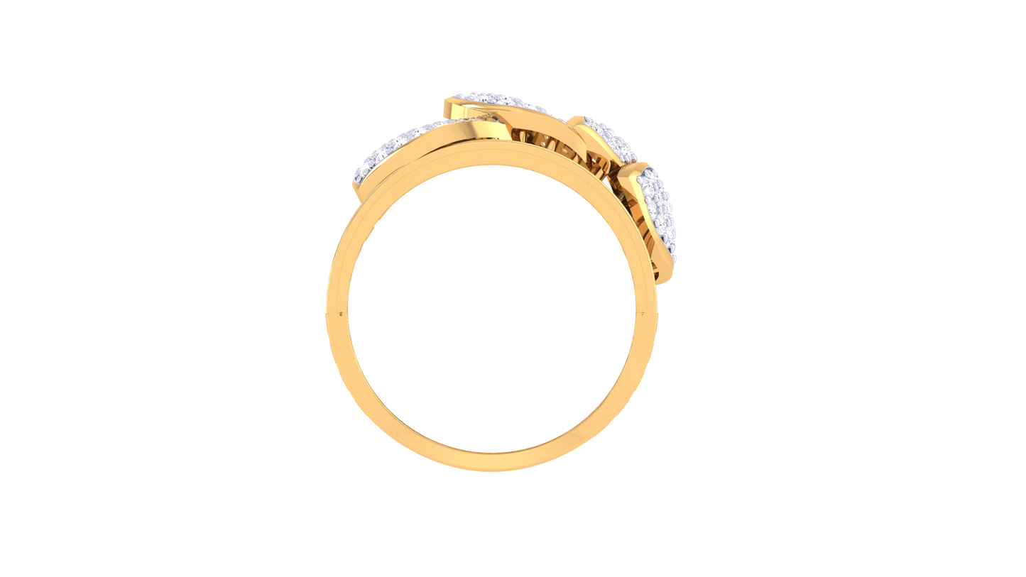 Eclat Fleuron Flora Glimmer Rose Gold Ring – 0.54 Ct Brilliant Cut Diamonds