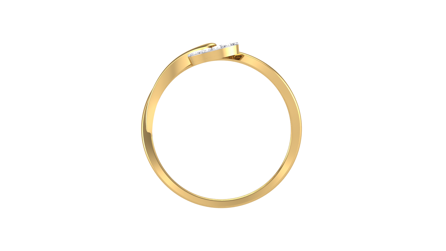 Lumiere Orbit Halo Gold Ring - 0.07 Ct Round Diamond Accents