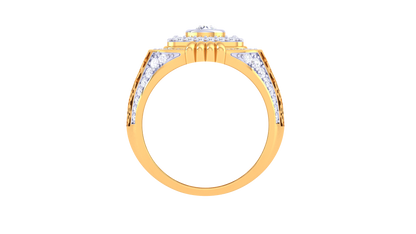 Iconique Carreau Signature – 1.11 Ct Round Diamond Gold Ring