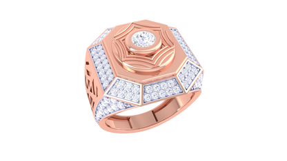 Iconique Octave Prestige – 1.29 Ct Round Diamond Gold Ring