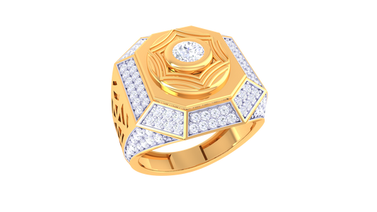 Iconique Octave Prestige – 1.29 Ct Round Diamond Gold Ring