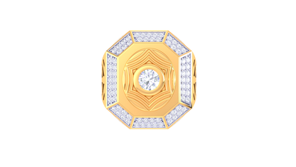 Iconique Octave Prestige – 1.29 Ct Round Diamond Gold Ring