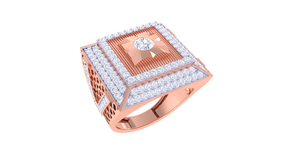 Iconique Carré Radiance – 1.82 Ct Round Diamond Gold Ring