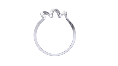 Lumiere Majestic Loop Ring - 0.29 Ct Round Brilliant Cut Diamonds