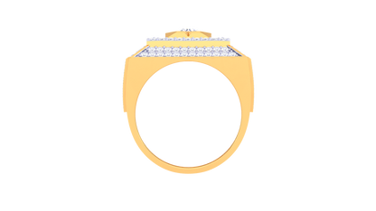 Iconique Carré Radiance – 1.82 Ct Round Diamond Gold Ring