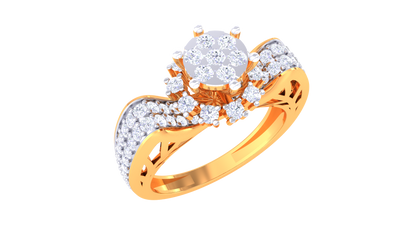 Iconique Harmonie Halo – 0.69 Ct Diamond Gold Ring