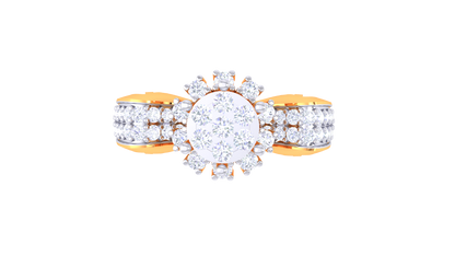 Iconique Harmonie Halo – 0.69 Ct Diamond Gold Ring