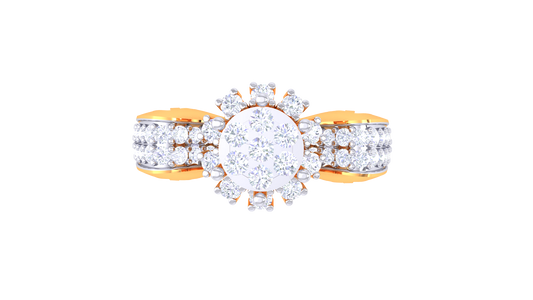 Iconique Harmonie Halo – 0.69 Ct Diamond Gold Ring