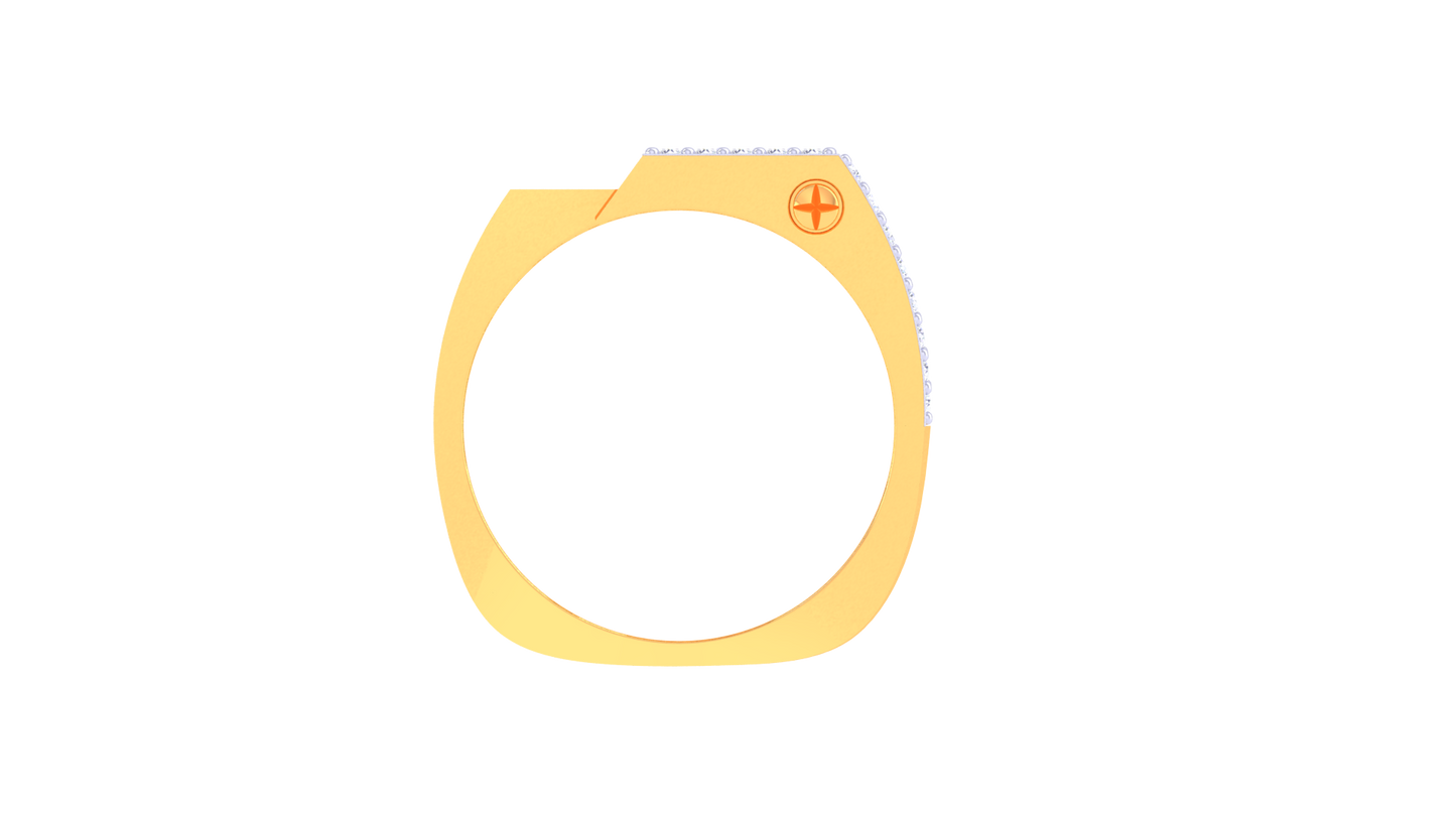 Éclat Signature Geometric Rose Gold Ring – 0.49 Ct Diamond Band