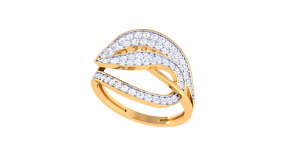 Lumiere Crisscross Radiance Ring In Rose Gold – 0.25 Ct Brilliant Round Cut Sparkle Diamonds