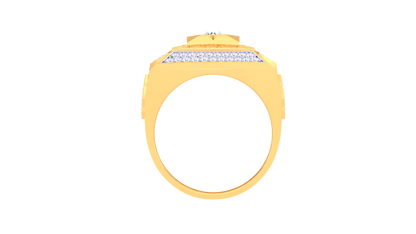 Lumière Carré Prestige – 1.08 Ct Round Diamond Gold Ring