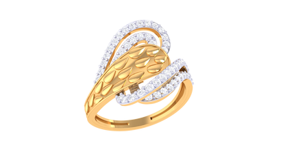 Lumiere Teardrop Bloom Ring In Rose Gold – 0.25 Ct Brilliant Round Cut Diamonds