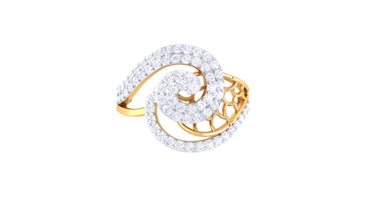 Lumiere Dual Bloom Ring In Rose and Yellow Gold –  0.57 Ct Dazzling Diamonds With Radiant Sparkle