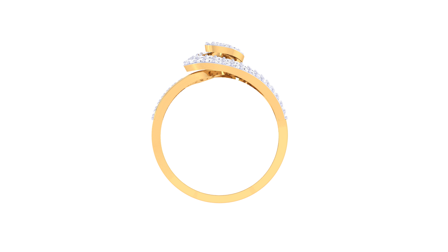 Lumiere Dual Bloom Ring In Rose and Yellow Gold –  0.57 Ct Dazzling Diamonds With Radiant Sparkle