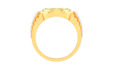 Lumière Orbital Mirage – 0.85 Ct Round Diamond Gold Ring