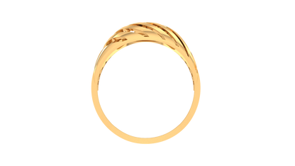 Eclat Vintage Radiance Split Shank Yellow Gold Ring - 0.54 Ct Round Cut Diamonds Adding Brilliance and Sophistication