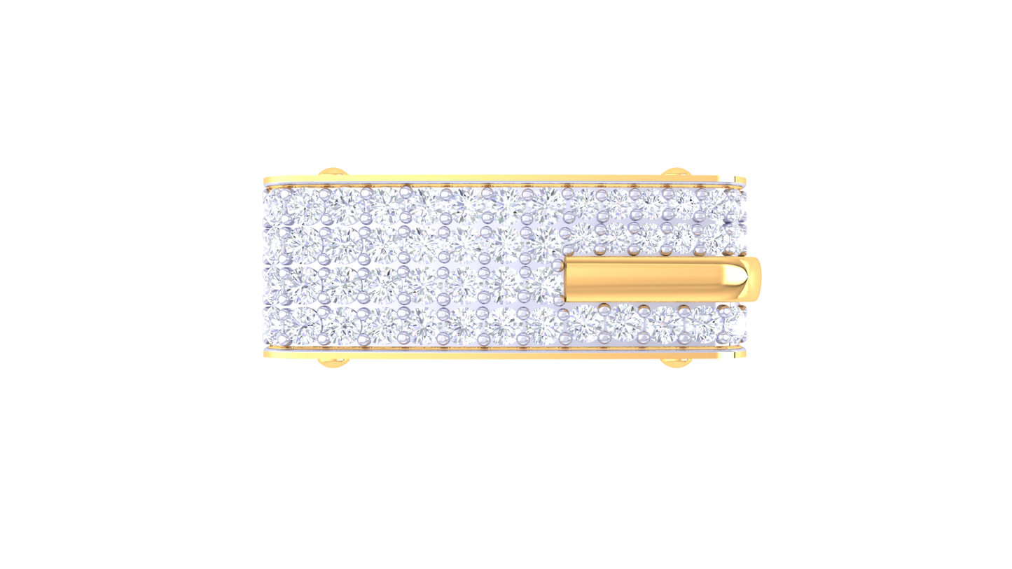 Lumière Rayonne Majestique – 1.15 Ct Round Diamond Gold Ring