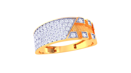 Éclat Mirage Moderne Gold Ring – 0.60 Ct Round Diamonds