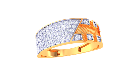 Éclat Mirage Moderne Gold Ring – 0.60 Ct Round Diamonds
