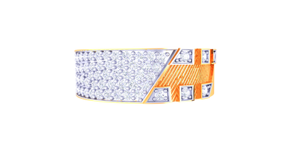 Éclat Mirage Moderne Gold Ring – 0.60 Ct Round Diamonds