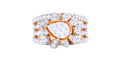 Éclat Nuance Royale – 0.64 Ct Round Diamond Gold Ring