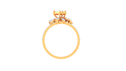 Éclat Nuance Royale – 0.64 Ct Round Diamond Gold Ring
