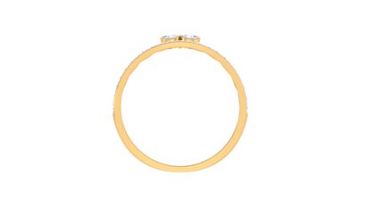 Eclat Lattice Heart 0.42 Ct Diamond Ring In Gold - Romantic Brilliance