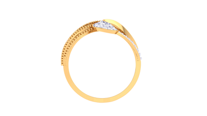 Eclat Swirl Ring In Rose Gold With 0.31 Ct Round Diamonds - Vintage Charm and Whirling Grace