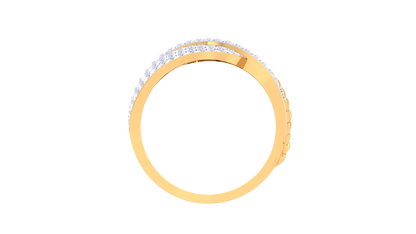 Lumiere Dual Aura Diamond Ring In Rose & Yellow Gold – 0.53 Ct Pave Set Diamonds