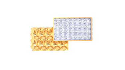 Éclat Parallèle Moderne – 0.5 Ct Round Diamond Gold Ring