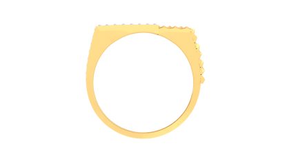 Éclat Parallèle Moderne – 0.5 Ct Round Diamond Gold Ring