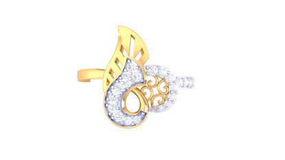 Lumiere Whirlheart Ring In Rose Gold – 0.23 Ct Pave Set Diamonds