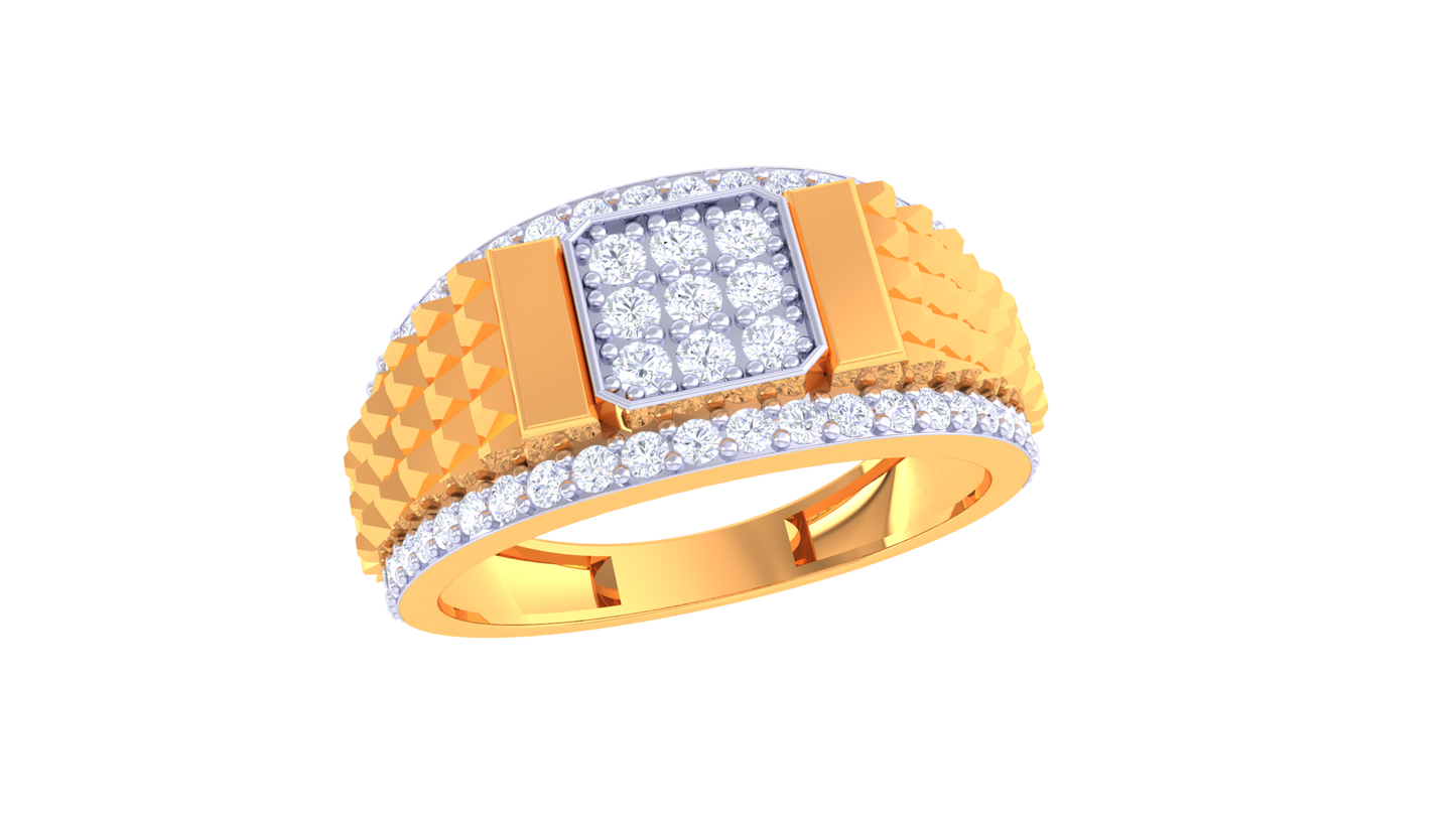 Iconique Signature Rose Gold Ring– 0.62 Ct Princess & Round Diamonds