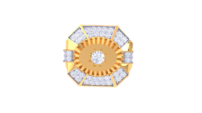 Éclat Octave Radiant – 0.74 Ct Round Diamond Gold Ring