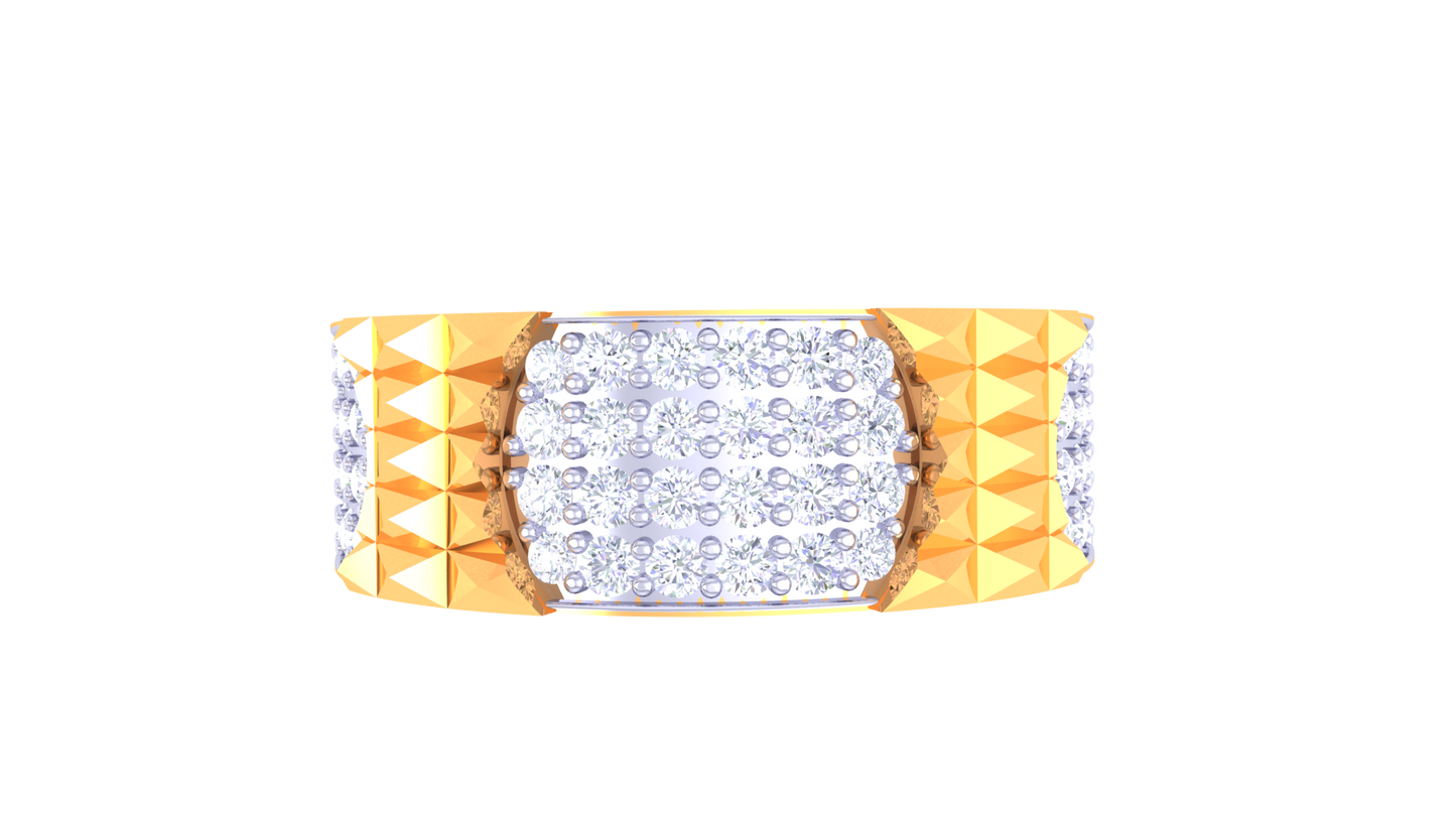 Éclat Vertex Couture – 0.67 Ct Diamond Gold Ring