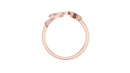Eclat Floral Cluster Ring in Rose Gold – 0.13 Ct Round Diamond