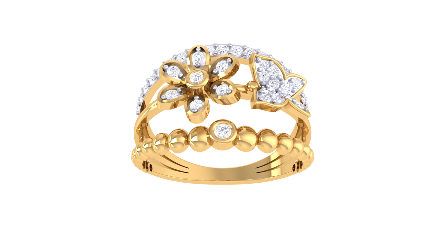 Eclat Butterfly Bloom Ring In Rose Gold With 0.29 Ct Sparkling Diamonds  – Enchanted Grace