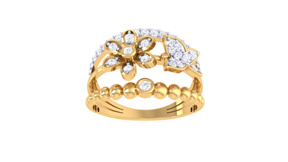 Eclat Butterfly Bloom Ring In Rose Gold With 0.29 Ct Sparkling Diamonds  – Enchanted Grace